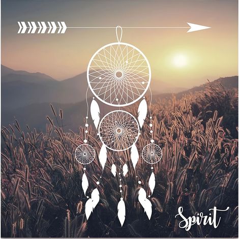 Cadre attrape-rêves Spirit Boho Indien 40 x 40 cm