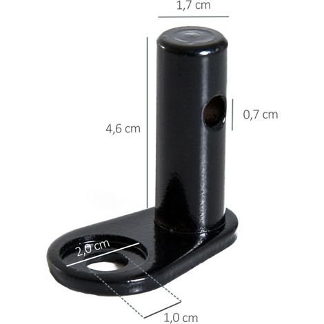 Enganche de repuesto para remolque infantil de bicicleta al eje, acero negro HAVRYA (1/5)