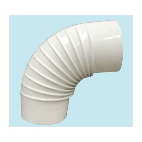 1PZ GOMITO 90 PORCELLANATO STUFE LEGNA MARRONE "ALA SMALTO CLASSIC"  mm80 (1/4)