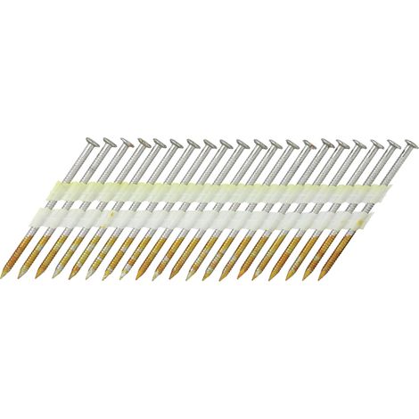Clous en bande annelés 34° bombé inox A2 - GR 2,87 x 55 mm - BTE 4000 - SENCO - GR52AGBM (1/4)