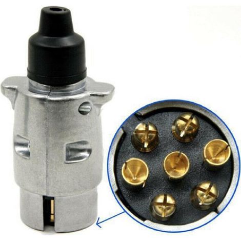Metall-Anhängerstecker 7-polig, 12 V (männlich)