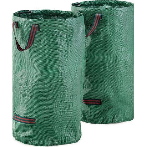 Robuste Gartensäcke aus Kunststoff (2 x 120 l) – Strapazierfähige, wiederverwendbare Säcke mit Henkeln – Gartensäcke (1/5)