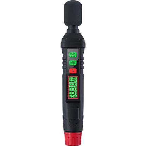 DELIXI Professionelles Schallpegelmessgerät - Präzises Digitales Dezibel-Meter (30-130dB) mit LCD-Backlight, A-bewerteter Messung für Arbeitsplatz, Industrie und Wohnbereich (1/5)