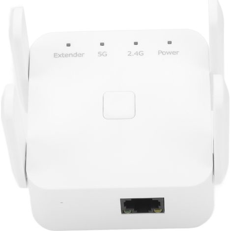 Amplificateur de Signal WiFi 1200 Mbps Double Bande 2.4 GHz et 5 GHz, 4 Antennes Externes, Compatible Prise Européenne (1/5)