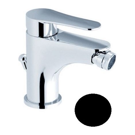 Eurorama - miscelatore bidet nero opaco con piletta a saltello da 1" 1/4 - serie: viva