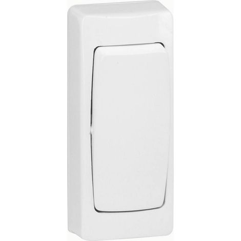 Legrand – Bouton-poussoir Oteo blanc – Montage en saillie – Indice de protection IP31 – 1 pôle – Fixation par vis