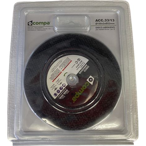 DISCO ABRASIVO VELOCE 150x22x1,8mm RICAMBIO PER TRONCATRICE "TRMA 150" COMPA (1/2)