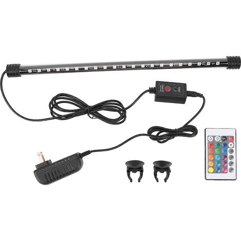 Lampe LED pour aquarium, haute luminosité, plusieurs modes d'éclairage, avec télécommande et prise US, 38 cm. (1/4)