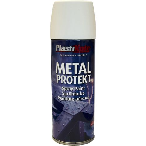 Plasti-Kote Metal Protekt Satin White Spray Paint - 400ml (1/2)