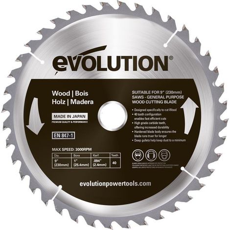 Evolution Evolution WOOD hoja para madera 230 mm 40 dientes