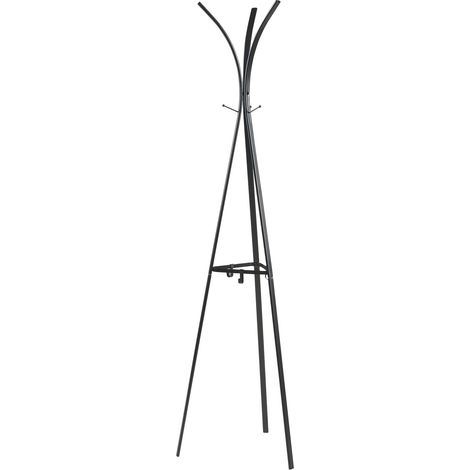Perchero de diseño para entrada 181 x 53 x 53 cm acero negro 030010389