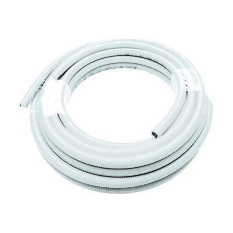 Tubo flessibile inox uniroll da 30 mt. 1/2" DN12 mm. per acqua ricoperto bianco