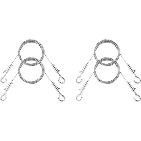 Kit de 4 câbles suspension réglables pour tableaux - Quincaillerie (1/2)