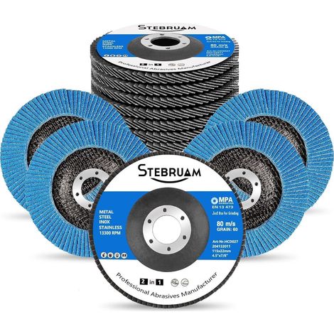 Fächerschleifscheiben 115 mm 12 St Blau115 MM 12 PCS 60er K&xF6rn (1/5)