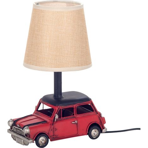 Signes Grimalt Vintage Rote Minilampe  Beigefarbene Lampen 24x17x12cm