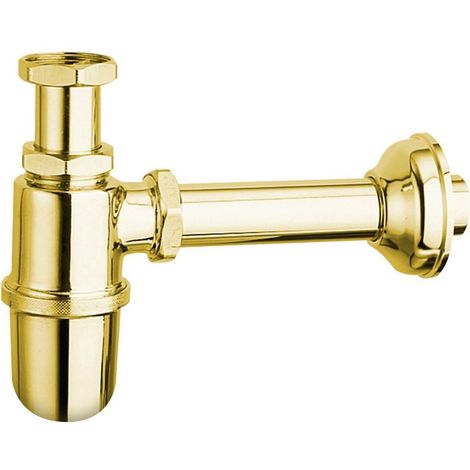 Siphon de lavabo RETRO 5/4" dia 32mm, or