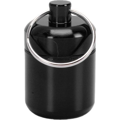 Black Metal Storage Tube, Portable Airtight Aluminum Alloy Container with Whistle Rope, Waterproof and Versatile Storage for Outdoor Use and Camping (1/5)