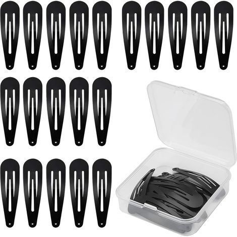 30 Pcs - Barrette Cheveux - Pince Cheveux - Accessoire Coiffure Femme - Fixation Ferme - Usage Quotidien - Noir - 4x1cm (1/5)