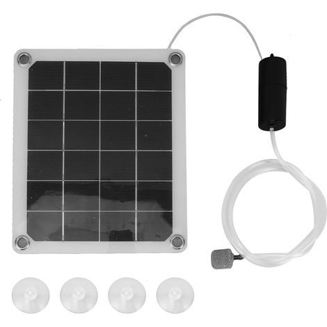 20W Waterproof Solar Pond Aerator, Silent Air Pump with Bubble Stones for Fish Ponds (1/5)