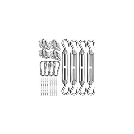Kit de matériel pour voiles d'ombrage - Kit d'installation de Pare-Soleil en Acier Inoxydable 304-15,2 cm - pour Installer des voiles d'ombrage rectangulaires et triangulaires pour terrasse, Jardin