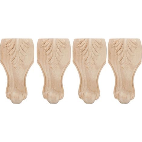 geschnitzte Möbelbeine für Sofa, Kleiderschrank, Couchtisch – 15 x 6 cm – Hotel- und Pensionszubehör (1/5)