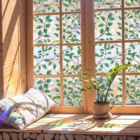 Lámina para ventanas,43x200cm,Adhesión electrostática,Lámina para ventanas para el hogar,Adhesión electrostática al vidrio,Lámina para vidrio (1/5)