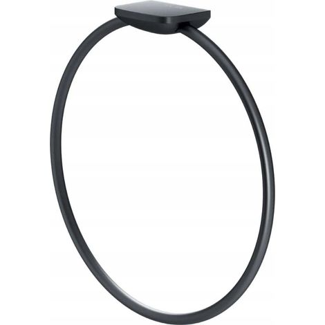 Toallero, negro mate, acero inoxidable, 18,5 cm, giratorio