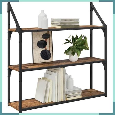 882793 étagère Murale Bois Ancien 80 x 21 x 78,5 cm Bois d'ingénierie (1/5)