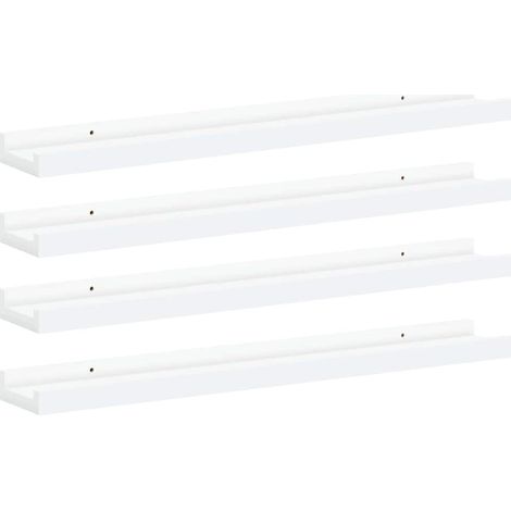 Maison Exclusive - Wandregale 4 Stk. Weiß 60x9x3 cm (1/5)