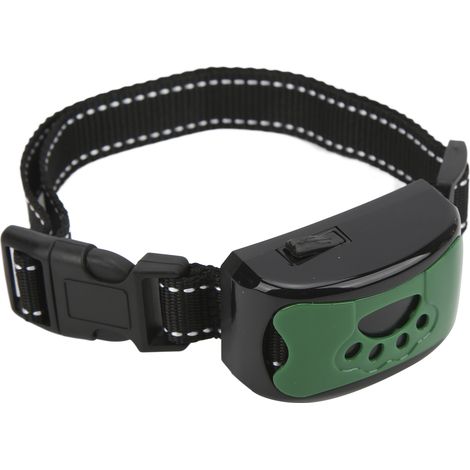 Collier anti-aboiement pour chien rechargeable par USB, étanche, à vibrations et sons automatiques réglables (vert) (1/5)
