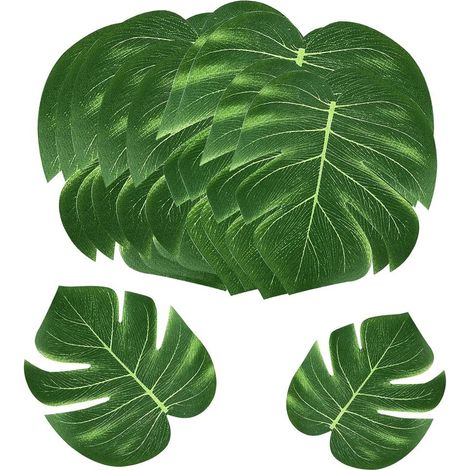 Lot de 24 Feuilles Tropicales décoratives décoratives en Feuilles de Palmier artificielles décora (1/4)
