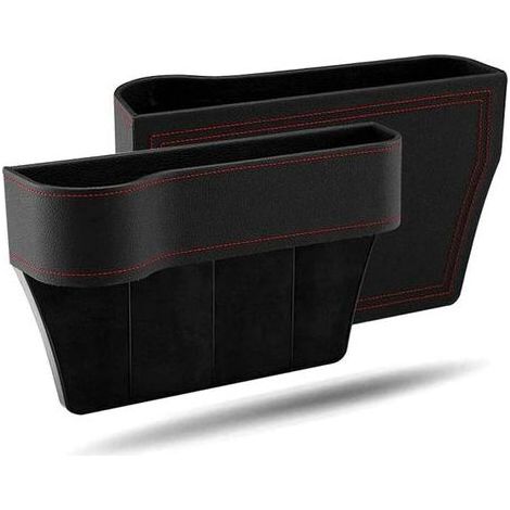 Vtizikl Boîte de rangement 2 pièces pour les espaces entre les sièges de voiture, boîte de rangement gauche et droite pour les espaces entre les sièges de voiture, étanche (1/4)