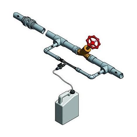 Dngerinjektor 1 1/2'' 50 12mm. Maximaler Durchfluss Bewsserung 12000 l/h  und Dnger 600 Liter bei 3 bar Druck