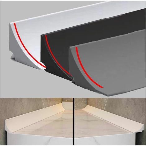 Tira de sellado de silicona autoadhesiva de 2 m para bañera, ducha y encimera de cocina, color negro, 1 unidad.