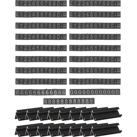 GALPADA 16 Jeux d'étiquettes en aluminium et plastique noir de (1/5)