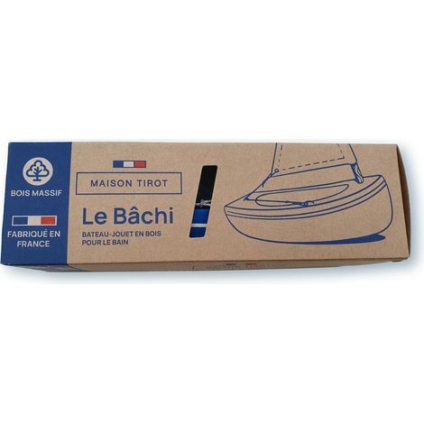 MAISON TIROT - Bateau-jouet Le Bâchi - Bois massif - Fabriqué en France - Idéal pour le bain - Voir photos (1/3)
