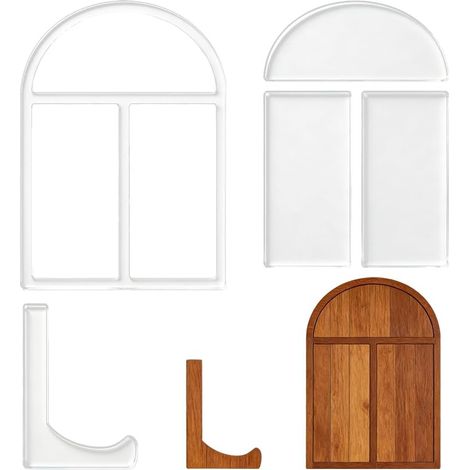 Lot de 6 gabarits de défonceuse en acrylique avec support transparent de 5 mm d'épaisseur pour panneau de vote, travail du bois, cuisine, loisirs créatifs (1/5)