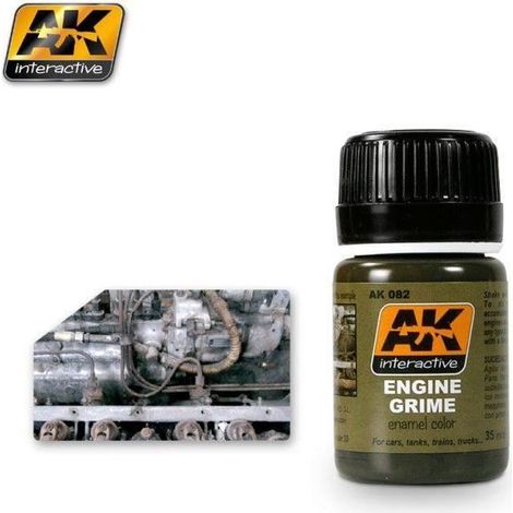 Peinture - AK INTERACTIVE - AK082 - Effet Encrassement Moteur - Émail Mat - Gris (1/2)