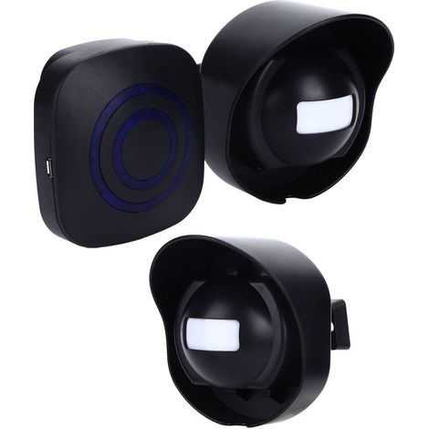Sonnette de porte intelligente sans fil, étanche, kit d'alarme de sécurité pour maison et jardin avec 1 alarme et 2 capteurs, 110-240 V (États-Unis) (1/5)