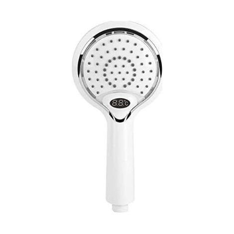 Pomme de Douche à LED de Poche 3 Couleurs changent à Eau, pommeau de Douche à LED avec Affichage numérique du capteur de température, pulvérisateur de Douche à contrle de température (1/4)