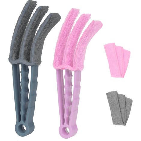 Stores, 2 brosses + 2 chiffons de nettoyage pour stores, climatiseurs et claviers de voiture. (1/5)