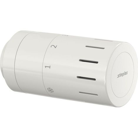 Flamco Testina termostatica di design TC-D1 bianco attacco a morsetto con posizione zero, F35322