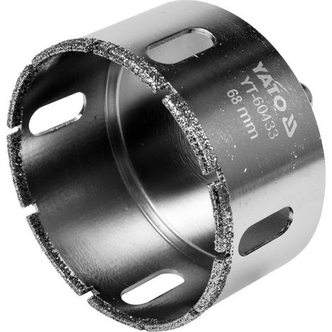 YATO, modelo YT-60433, Broca de diamante, 1 pieza, ideal para perforar materiales duros como concreto y cerámica, alta resistencia y durabilidad, herramienta profesional