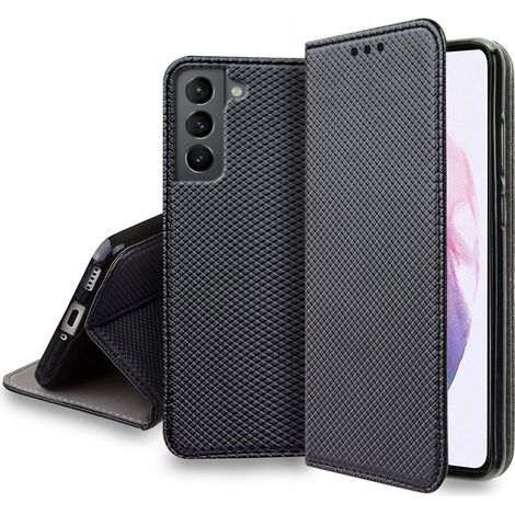 Hülle für SAMSUNG S21 PLUS/ S21+ SMART BOOK MAGNET SCHWARZ + GLAS (1/5)