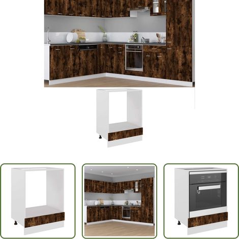 Ofenschrank - Herdumbauschrank Lyon Räuchereiche 60x46x81,5 cm Holzwerkstoff (1/5)