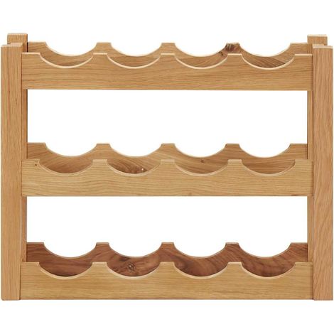 Maison Exclusive - Weinregal für 12 Flaschen 47 x 21 x 36 cm Eich