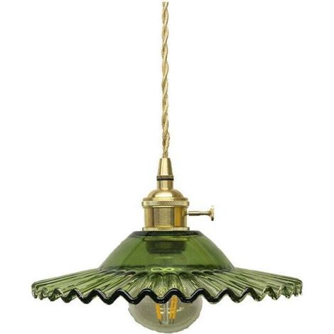 FOREHILL E27 Industrielle Vintage-Glas-Pendelleuchte Retro-Deckenleuchte Industrielle Deckenbeleuchtung Retro-Glas-Pendelleuchten Decken-Pendellampen (ve