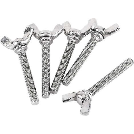 Lot de 5 vis papillon M5 en acier inoxydable 304, filetage complet. (1/5)