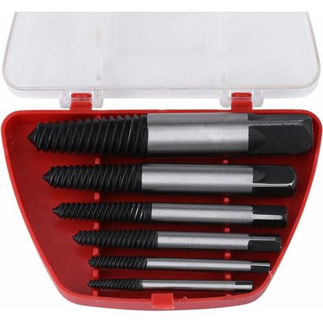 Green Mobility-6Pcs HSS Extracteur de Vis Endommagé, Extracteur de Vis Fixé pour Ménagepratique, Acier, Goujons, Boulons Cassés 4mm-22mm (1/5)