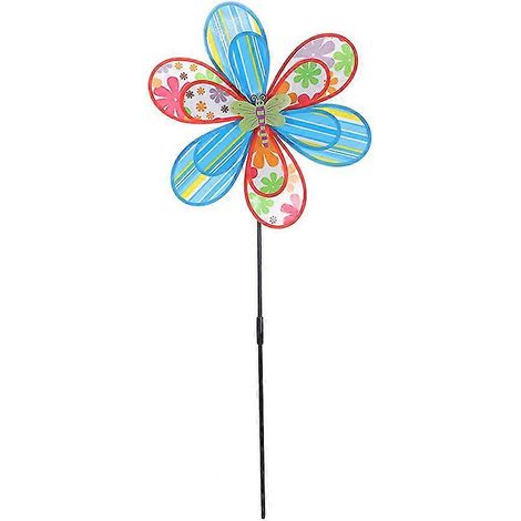 Carillons éoliens colorés à double couche, moulins à vent de jardin, décoration de jardin (1/5)